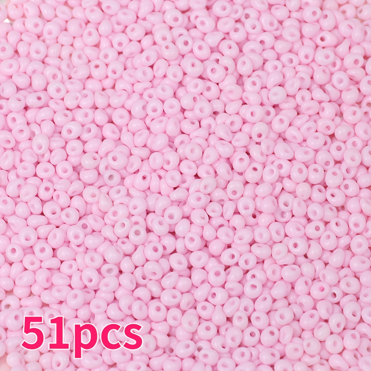 51pcs Colorful Glass Medium-Hole Waterdrop Beads for DIY Jewelry Making